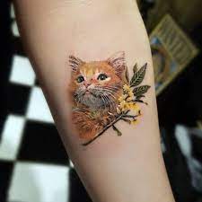 These Awesome Cat Tattoos Will Take Your Cat Obsession To The Next Level In 2020 Cat Tattoo Tiny Cat Tattoo Cute Cat Tattoo