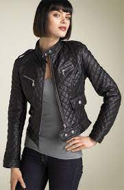 Cropped Diamond Quilted Leather Moto Jacket Google Search Leather Jackets Women Fitted Biker Jacket Leather Jacket