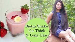 As a vitamin, biotin primarily supports hair health by breaking down macronutrients in the body for cell renewal and growth. Diy Biotin Shake Homemade Juice To Grow Hair Longer Thicker Naturally Sushmita S Diaries Youtube