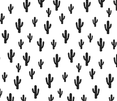 Colorful Fabrics Digitally Printed By Spoonflower Black Cactus White Background Cactus Fabric Quilting Designs Patterns Cactus Backgrounds
