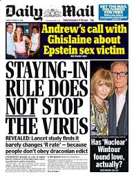 Despite some fears that it would attract attention on a day when the mail's other front page story was a scoop about the nhs. Daily Mail Front Page 23rd Of October 2020 Tomorrow S Papers Today