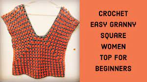 Easy Granny Square Women Summer Top For Beginners Tamil Version Crochet Summer Tops Easy Granny Square Granny Square