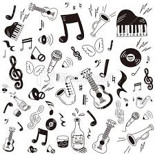 Hand Drawn Music Icon Set On White Background Music Doodle How To Draw Hands Bullet Journal Easy