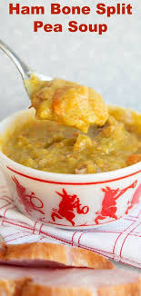 Split Pea Ham Soup Using The Ham Bone Super Easy And Yummy For A Weeknight Dinner The Kitchen Split Pea Ham Soup Pea And Ham Soup Split Pea Soup Recipe