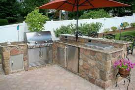 Your outdoor barbecue stock images are ready. Jazz Up A Boring Yard With A Built In Barbecue Area Perfect For Entertaining Outdoor Barbeque Area Outdoor Barbeque Outdoor Barbecue Area