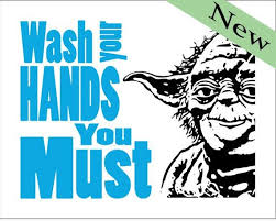 Boys Bath Yoda Star Wars 8x10 Print Wash Your Hands Select Your Color Star Wars Bathroom Star Wars Room Star Wars Classroom