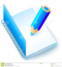 Cuaderno Azul Del Vector Con El Lápiz Coloreado Ilustración del Vector -  Ilustración de azul, vector: 31015286