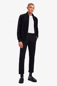 Cotton blazer in a warm blanket. Velvet Bomber Jacket Black Mens Coats Jackets Bomber Jackets Harrington Macs Fred Perry Uk