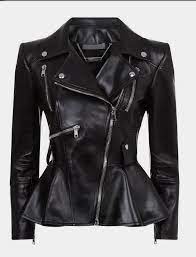 Product Details 100 Original Leather Ykk Zip Front Up To Short Stand Co Peplum Leather Jacket Leather Jackets Women Leather Jacket