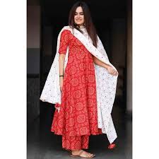 Red Bandhani Suit Set Bandhani Dress Dress Indian Style Indian Outfits