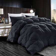 1000 tc egyptian cotton cover european white down comforter twin. Black Pinch Pleat Oversize Goose Down Comforter Duvet Luxury Egyptian Linens
