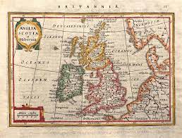 Se traverseaza lake district (cel mai mare parc din anglia), cu popas pe malul lacului windermere. Map Of Great Britain Anglia Scotia Et Hibernia C1651 Mercator