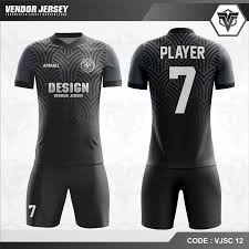 1 desain polo shirt keren berbagai model dan warna. Desain Baju Futsal Warna Hitam Motif Ornamen Terbaru Vendor Jersey