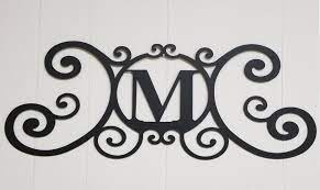 Maybe you would like to learn more about one of these? Bookishbunny Black Scrolled Iron Metal Letter M Monogram Personalized Initial Wall Art Family Name Decor Plaque Decoration Walmart Com Monogram Wall Decor Monogram Wall Initial Wall