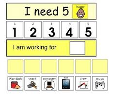 I Need 5 Behavior Chart Earning Board Autism Boardmaker