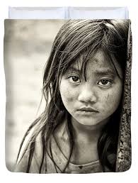 Forlorn Face Shower Curtain