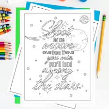 Glue the stars and moon to a piece of thin cardboard, such as a recycled cereal box or file folder. Best Motivational Quote Coloring Pages For Adults
