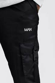 Original Man Shell Buckle Joggers Boohooman Au