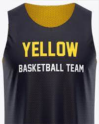 Download Basketball Reversible Mesh Jersey Mockup Front View In Apparel Mockups On Yellow Images Object Mockups