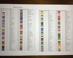 Pin By Claire Miller On Diamond Painting Color Chart In 2020 Dmc Floss Chart Diamond Painting Printed Pages