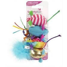 Smartykat skitter critters cat toy catnip mice. Smartykat Skitter Mice Pride Plush Catnip Cat Toy 4pk Target