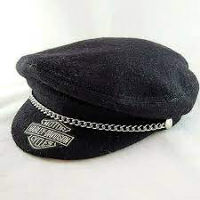 Vintage Harley Davidson Bar And Shield Bikers Cap Hat Wool Blend Xl