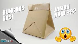 Tapi, belum tentu kita bisa membungkusnya serapi itu di rumah, lo. Samasaya Cara Melipat Kertas Nasi Bungkus Jaman Now 10k Gentakn Youtube