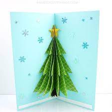 This 3d christmas tree card is a fun project for all ages! How To Make A 3d Christmas Card 3d Christmas Cards Christmas Tree Cards Christmas Cards Handmade