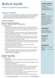 corporate accountant resume samples