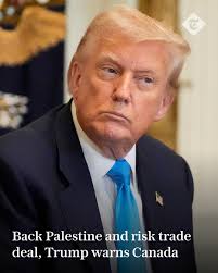 🔴 Donald Trump has warned that Canada's decision to back a Palestinian  state puts a trade deal between the two countries at risk Read more here ⬇️  https://www.telegraph.co.uk/us/news/2025/07/30/canada-to-recognise-palestinian-state-says-carney/?WT  ...