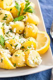 Maybe you would like to learn more about one of these? Greek Style Boiled Potatoes New Potatoes With Feta Lemon Garlic