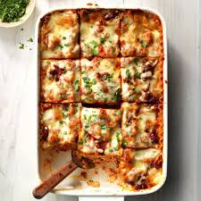 Makeover Traditional Lasagna Recipe Traditional Lasagna Traditional Christmas Eve Dinner Taste Of Home Lasagna Recipe