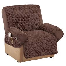 4.6 out of 5 stars with 30 ratings. Collections Etc Diamond Shape Quilted Stretch Recliner Cover With Storage Pockets Chocolate Walmart Com Recliner Cover Recliner Slipcover Cushions On Sofa