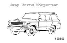 Jeep grand wagoneer coloring page. Jeep Grand Wagoneer Coloring Page Car Coloring Pages