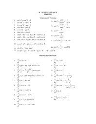 Distributing my calculus cheat sheets. Https Leimao Github Io Downloads Tools Calculus Cheat Sheets Final Notes For Ab And Bc Pdf
