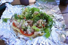 The hot sauce was slightly sweet, complementing the whole salad, fish, and flour tortilla combination. Ruddell S Smokehouse Smoked Fish Tacos California Through My Lens