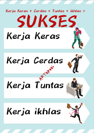 Ya bagus kerja, kerja, kerja, tetapi kita harus berikan imbuhan kalau kita bekerja harus kerja keras. Kerja Keras Cerdas Tuntas Ikhlas Sukses