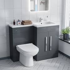 Durably built with 2 shaker style. Aric Rh Grey Vanity Sink And Debra Btw Toilet Combo Unit