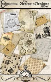 Detective Paper Pack 8 5 X 11 Inch Printable Paper Crafting Scrapbooking Instant Download Digital Paper Collage Sheet Vdpavi1412 Papercraft Printable Paper Pack Detective