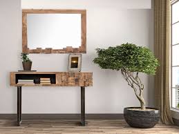 Mobile Ingresso Design A Terra Consolle Modello Legno Industrial Mumbai India In Offerta Di Outlet Etnico