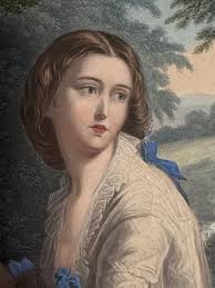 Lithographie, George Baxter, The Lover's Letter Box, 1860 en vente sur  Pamono