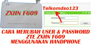 If your internet service provider supplied you with your router then you might. Cara Merubah User Dan Pasword Router Model Zte Zxhn F609 Indihome Menggunakan Smartphone Youtube