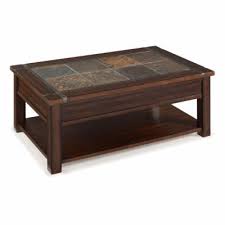 Phoenix home coventry round wood coffee table with glass inlay, earthy espresso. Magnussen Coffee Tables Hayneedle
