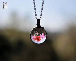 Natural Jewelry By Mariaela Terrarium Jewelry Floral Necklace Round Pendant Chain Included Boho Jewe Nature Jewelry Terrarium Jewelry Floral Necklace