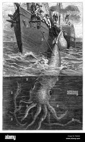 Drawing Of A Giant Octopus Attacking A Pirate Ship In | Stable Diffusion