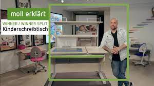 Gut erhaltener schülerschreibtisch von moll zu verkaufen, modell runner in rot. How To Einstellung Der Classic Hohenverstellung I Moll Kinderschreibtische Youtube