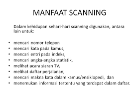 Contoh Penggunaan Scanning Dalam Kehidupan Sehari Hari Bagikan Contoh