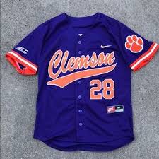 The jersey was orange with white pants and two thick orange stripes going down the sides of the legs. Clemson Blue Jerseys Buy Clothes Shoes Online