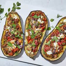 Greek Stuffed Eggplant Recipe Eggplant Recipes Recipes Cooking Recipes