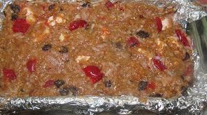 Amish No Bake Fruitcake 1 Box Graham Crackers Crushed To Crumbs 1 C Chopped Pecans 1 Jar Mara Fruitcake Recipes Icebox Fruit Cake Recipe Fruit Cake Cookies
